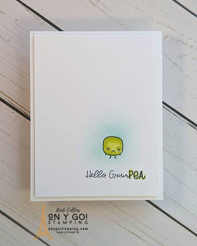 Know someone a little grumpy? How about sending them a clean and simple handmade card to make them smile like this one using the Sweet Peas stamp set from Stampin' Up!®️ See the video tutorial!