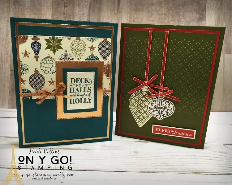 Holiday card making ideas using the Christmas Gleaming stamp set from Stampin' Up!