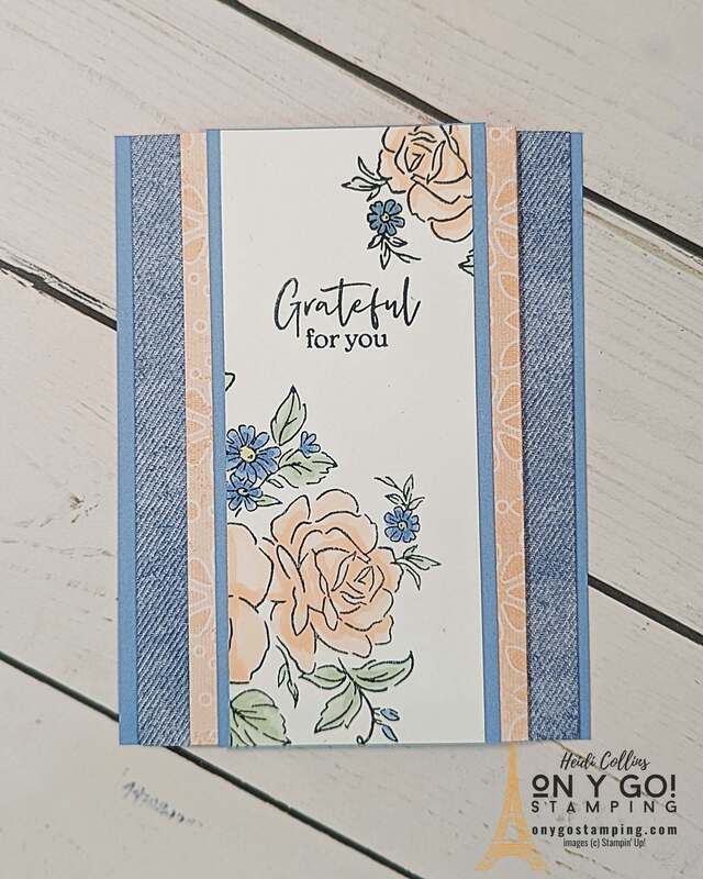 Center Accordion Fun Fold Card using the Layers of Beauty stamp set with the Country Lace patterned paper from Stampin' Up!®️ 