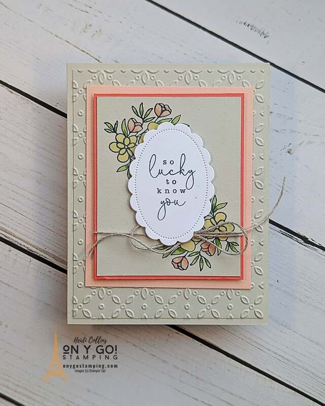 Simply sweet handmade card made with the Country Flowers stamp set from Stampin' Up!®️ 