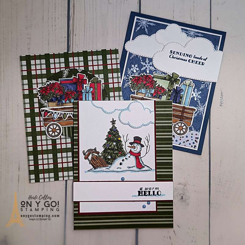 Create fun handmade cards for winter with the Filled with Cheer stamp set from Stampin' Up!®️ See the video tutorial. 