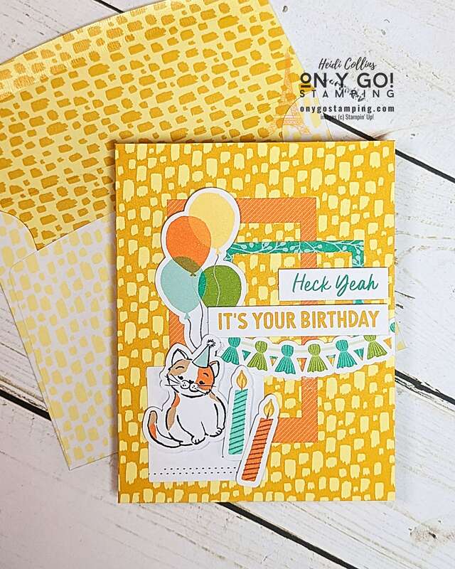 Create an easy handmade birthday card with the Mix and Match Ephemera Packs from Stampin' Up! Great ideas for beginning card makers!