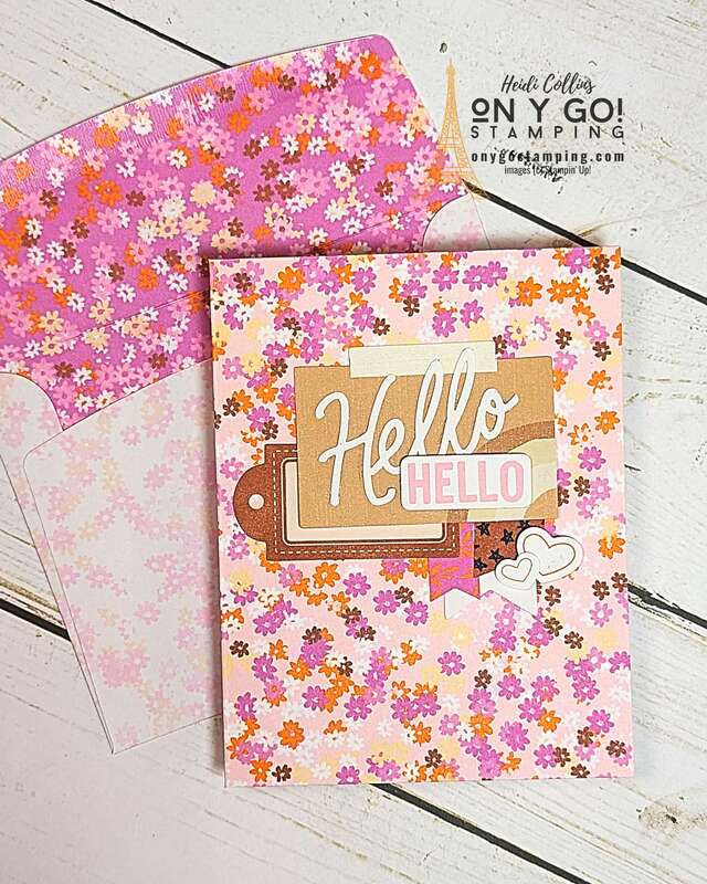 Say hello to someone with a sunny handmade card that's quick and easy to make with the Mix and Match Ephemera packs from Stampin' Up!®️ 