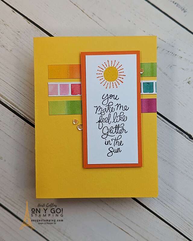 Card sketches are perfect for creating quick and easy handmade cards like this one using the NEW Happiest Day stamp set and Full of Life patterned paper from Stampin' Up!®️