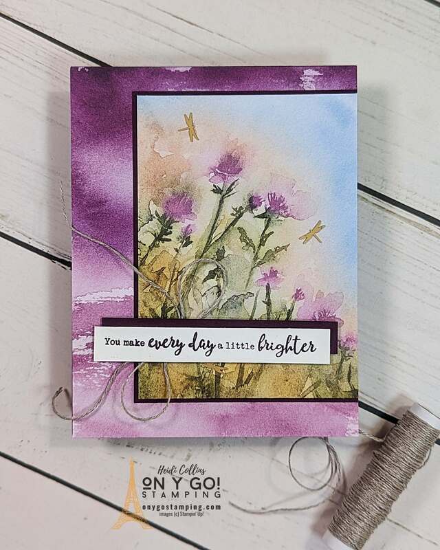 Tell someone how much you appreciate them with a handmade card. This card was made with a card sketch and the Thoughtful Journey patterned paper and Everyday Details stamp set from Stampin' Up!®️ 