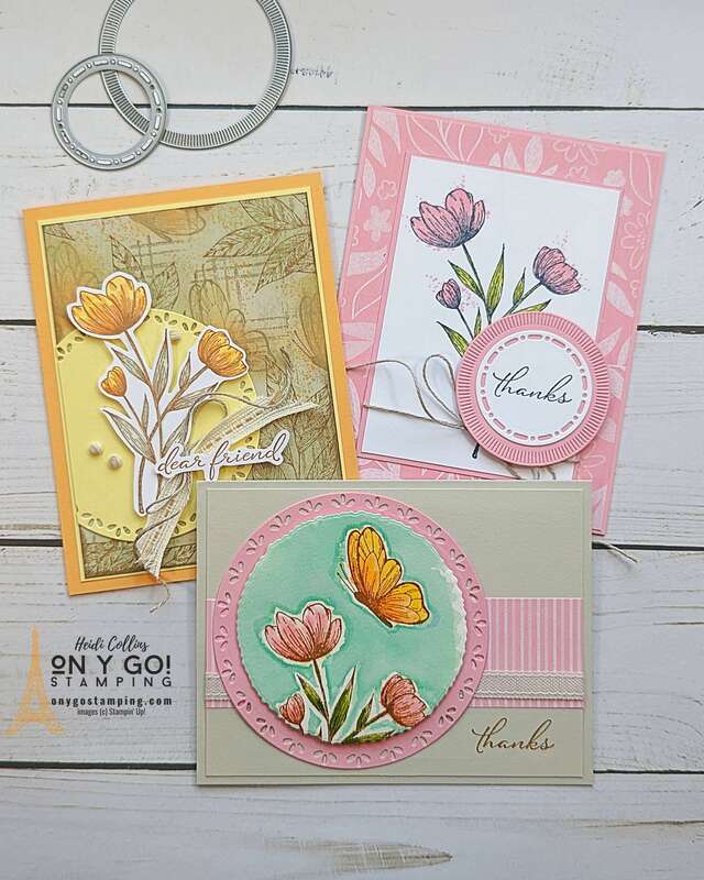 The Spotlight on Nature stamp set from Stampin' Up!®️ is perfect for coloring! See the step-by-step video tutorial to see how to watercolor this image. 